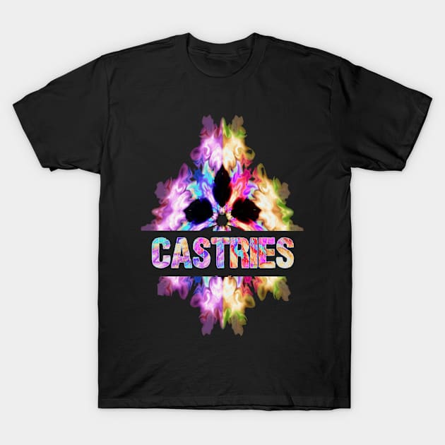 Castries Tie Dye Watercolor Gift Souvenir T-Shirt by Argosy